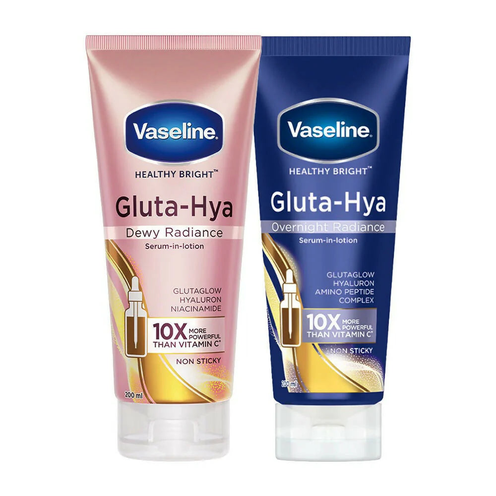 Vaseline Gluta-Hya Dewy Radiance & Overnight Radiance Serum-In-Lotion Combo