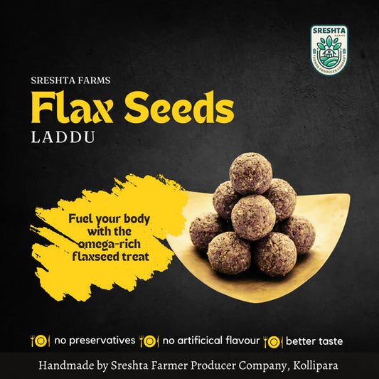 Sreshta Farms Organic Flax Seed (Avisa) Laddu - 250 gm