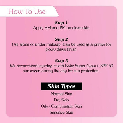 Bake Super Glow+ Glazed Peptide Barrier Repair Moisturizer - 50 gm
