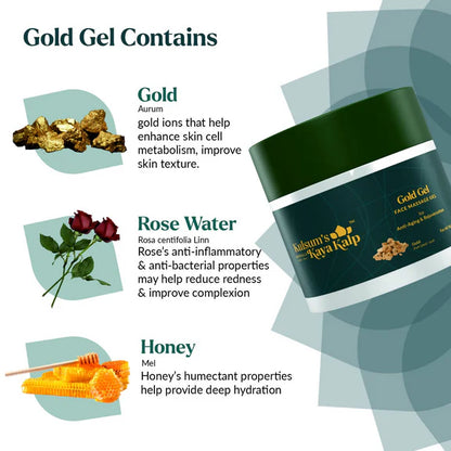 Kulsum's Kaya Kalp Gold Face Massage Gel For All Skin Types - 40 gm