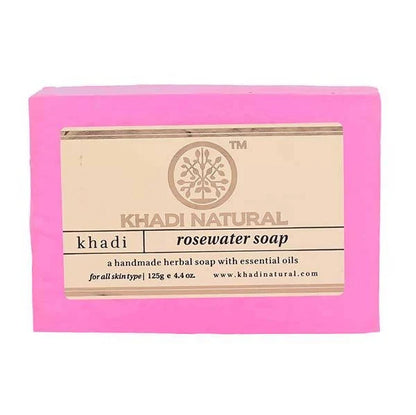 Khadi Natural Herbal Rosewater Soap - 125 gm