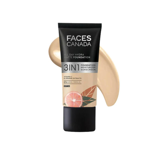 Faces Canada All Day Hydra Matte Foundation-Absolute Ivory 012 - 25 ml
