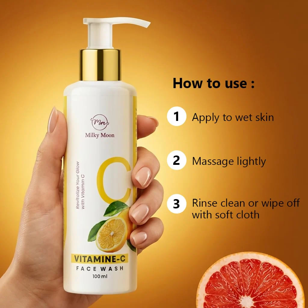 Milky Moon Vitamin C Face Wash for Brightening Face Cleanser - 100 ml
