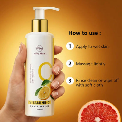 Milky Moon Vitamin C Face Wash for Brightening Face Cleanser - 100 ml
