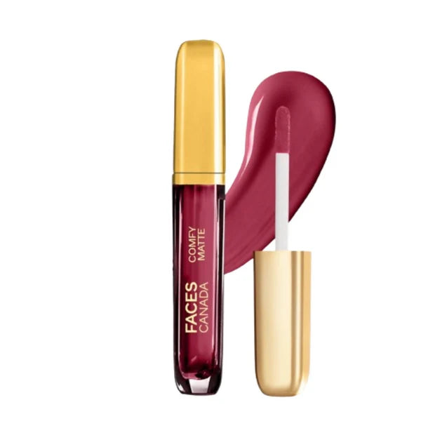 Faces Canada Comfy Matte Liquid Lipstick - Bold Wine 35 - 3.8 ml