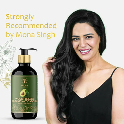 Ivory Natural Wood Pressed Organic Avocado Oil Premium & Extra Virgin - 200 ml