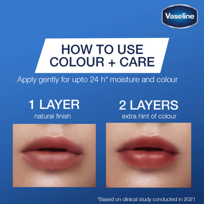 Vaseline Lip Care Colour + Care Tinted Lip Balm Stick - Kissing Red - 3 gm