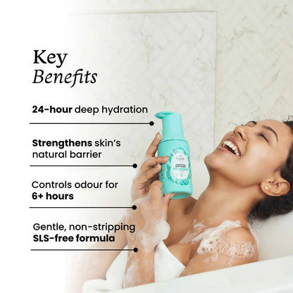 Foxtale Hydrating Body Wash With Hyaluronic Acid & Ceramides Locks In Moisture Reduces Body Odour - 250 ml