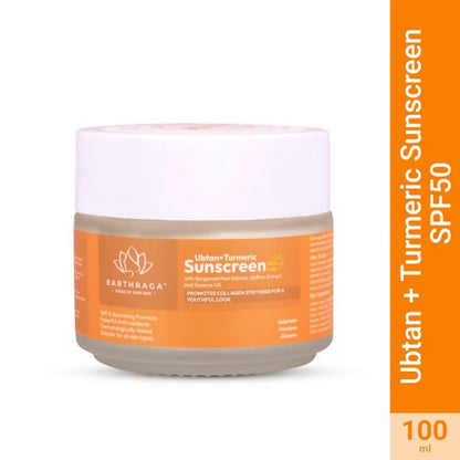 Earthraga Ubtan + Turmeric SPF 50 Matte Sunscreen - 100 ml
