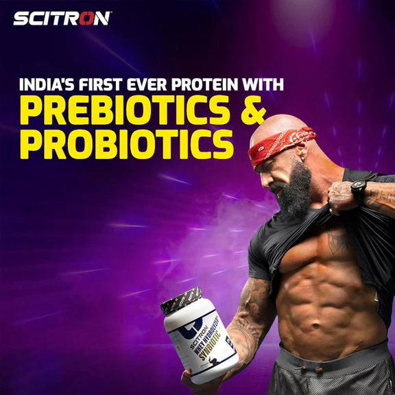 Scitron Whey Hydrolyzed Synbiotic 100% Hydrolyzed Protein Powder Chocolate Flavor - 1 kg