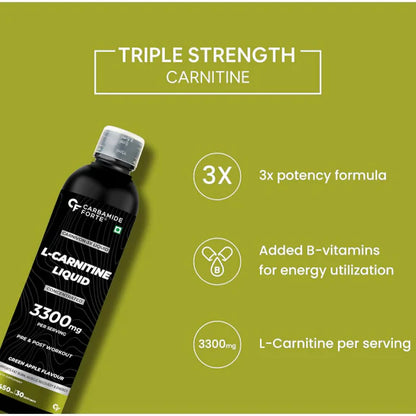 Carbamide Forte L-Carnitine 3300mg Liquid - Green Apple - 450 ml
