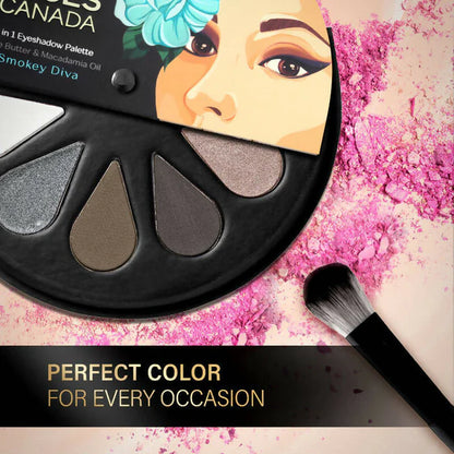 Faces Canada 6 In 1 Eyeshadow Palette - Smokey Diva - 6 gm 41 customers are viewing this product