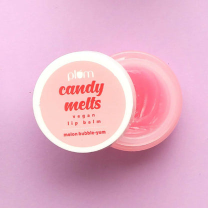 Plum Candy Melts Vegan Lip Balm Red Velvet Love For Dry & Chapped Lips, Natural SPF with Vitamin A - 12 gm