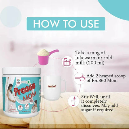 Pro360 MOM Maternal Nutrition Protein Powder For Pregnant Women - 250 gm