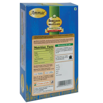 Ammae Millet Bisibelebath With Millets and Oats, Ready to Cook - 150 gm