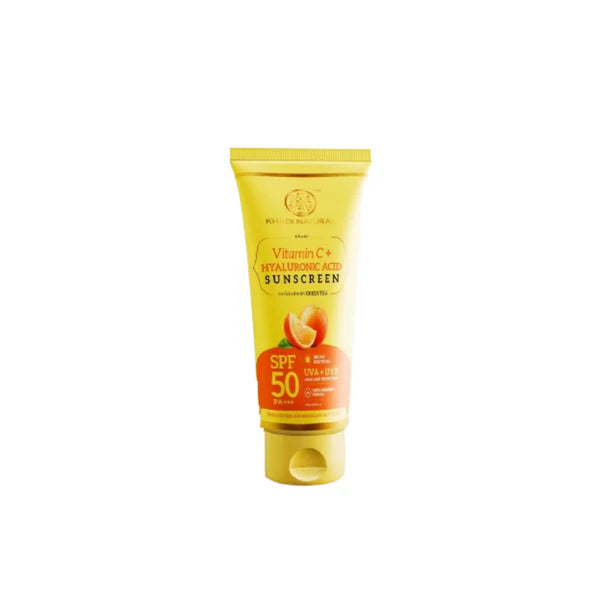 Khadi Natural Vitamin C + Hyaluronic Acid Sunscreen SPF 50 PA+++ - 100 gm