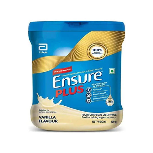 Ensure Plus Powder (Jar) - Balanced Nutritional Drink, Helps in Weight Management - 400 gm Jar - Vanilla
