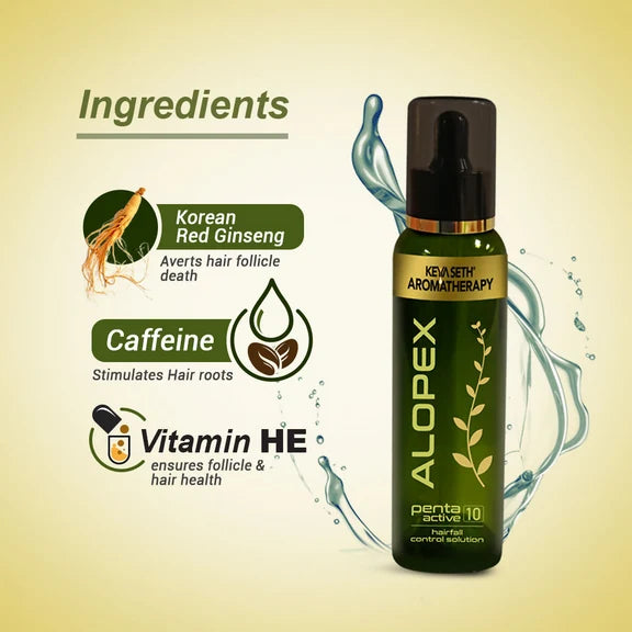 Keya Seth Aromatherapy Alopex Penta Active 10 For Hairfall Control Solution - 120 ml