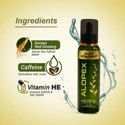 Keya Seth Aromatherapy Alopex Penta Active 10 For Hairfall Control Solution - 120 ml