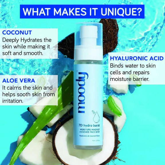 Moody 7D Hydro Burst Moisture Magnet Essence Face Mist - 110 ml
