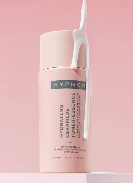 Hyphen By Kriti Sanon 7% Ceramides-Nmf Milky Toner Essence With 5% Glass Skin Blend Of Rice Water Snow Mushroom & Oatmeal - 100 ml