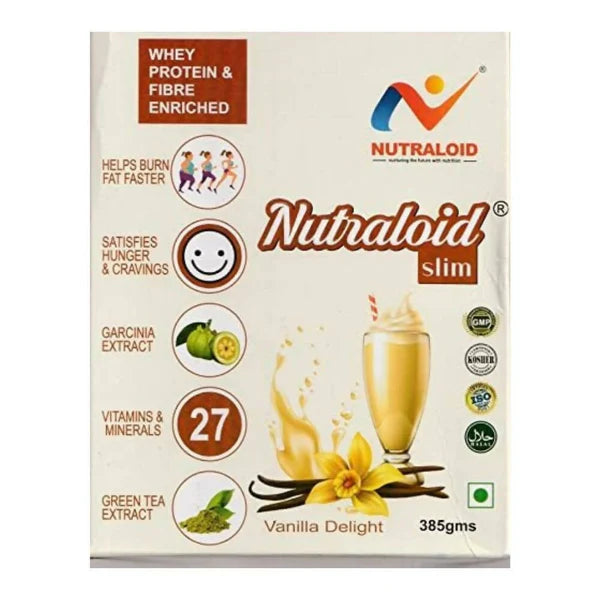 Nutraloid Slim Weight Loss Protein Powder (Vanilla Delight) - 385 gm