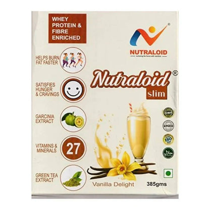 Nutraloid Slim Weight Loss Protein Powder (Vanilla Delight) - 385 gm