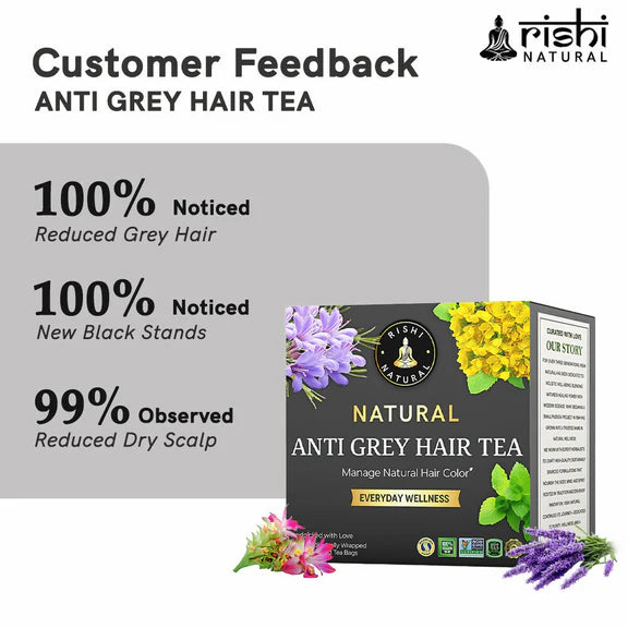 Rishi Natural Anti Grey Hair Herbal Tea - 60 gm