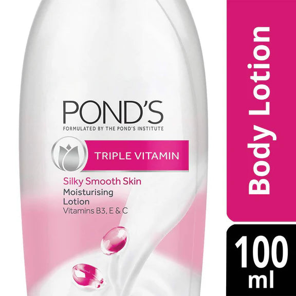 Ponds Triple Vitamin Silky Smooth Skin Moisturising Lotion - 90 ml