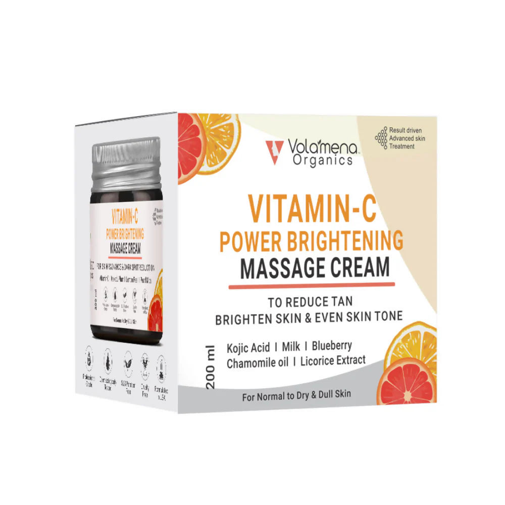 Volamena Organics Vitamin C Power Brightening Massage Cream - 200 ml