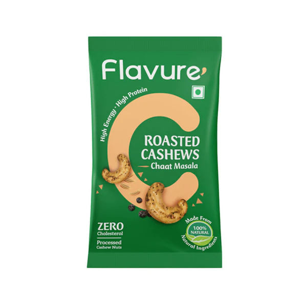 Flavure Roasted Cashew - Chaat Masala - 25 gm - Pack of 4