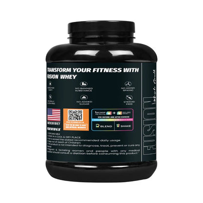 Reformulate Fusion Whey Protein With Pre & Pro Biotics I Muscle Growth I 58G Protein | 379 Kcal Energy - Malai Kulfi - 2 kg