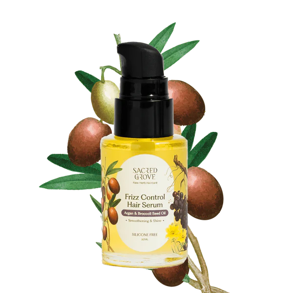 Sacred Grove Argan & Broccoli Seed Frizz Control Serum - 30 ml