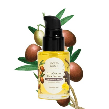 Sacred Grove Argan & Broccoli Seed Frizz Control Serum - 30 ml