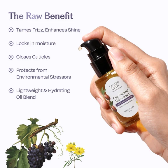 Sacred Grove Argan & Broccoli Seed Frizz Control Serum - 30 ml
