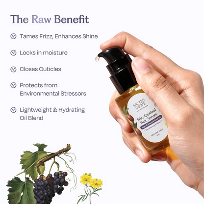 Sacred Grove Argan & Broccoli Seed Frizz Control Serum - 30 ml
