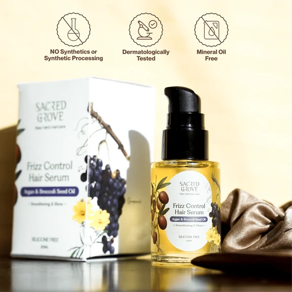 Sacred Grove Argan & Broccoli Seed Frizz Control Serum - 30 ml