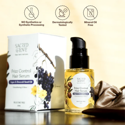 Sacred Grove Argan & Broccoli Seed Frizz Control Serum - 30 ml