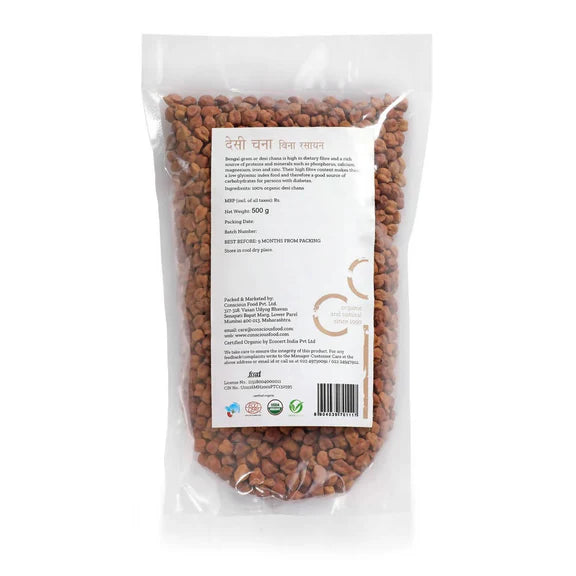 Conscious Food Organic Bengal Gram (Desi Chana) - 500 gm