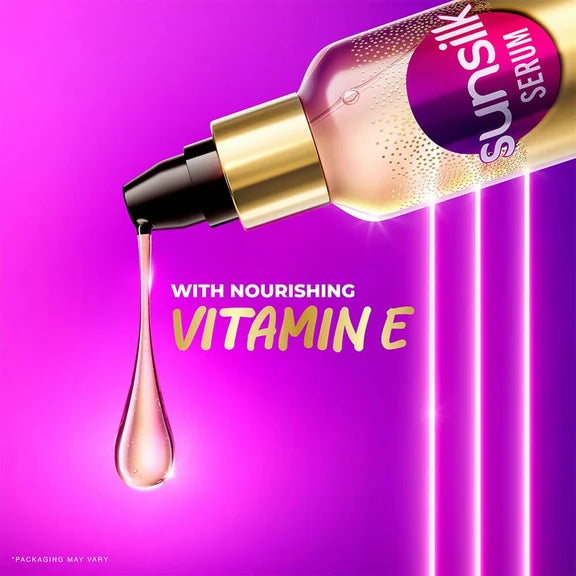Sunsilk Super Shine Hair Serum For Dry Frizzy Hair, Vitamin E Nourishment, 48 hour frizz free - 100 ml