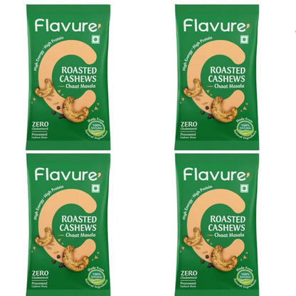 Flavure Roasted Cashew - Chaat Masala - 25 gm - Pack of 4