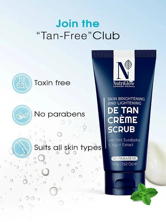 NutriGlow Advanced Organic De Tan Creme Scrub - 100 gm