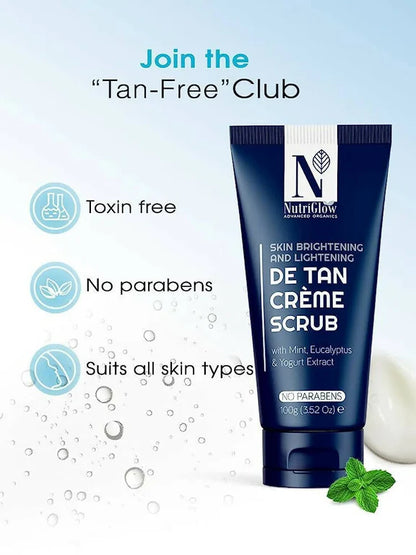 NutriGlow Advanced Organic De Tan Creme Scrub - 100 gm
