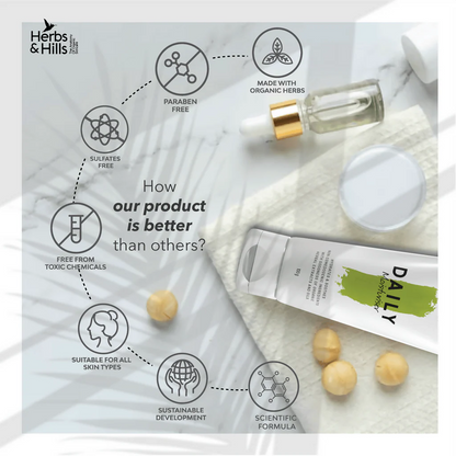 Herbs & Hills Charcoal Facewash & Moisturiser - combo