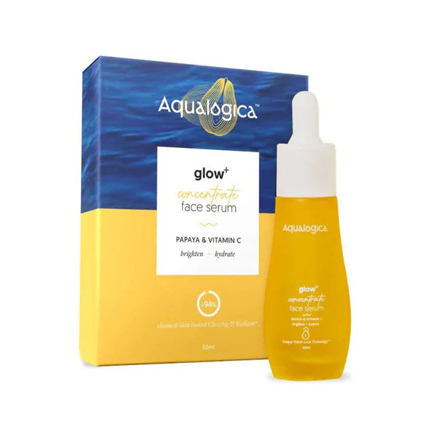 Aqualogica Glow+ Concentrate Face Serum With Hyaluronic Acid & Vitamin C - 30 ml