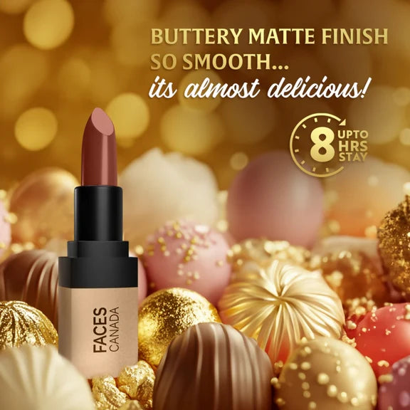 Faces Canada Comfy Matte Velvet Touch Lipstick - Cocoa Truffle 06 - 4.2 gm