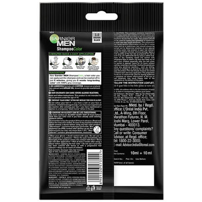 Garnier Men Shade 3 Shampoo Color-Brown Black - 20 ml