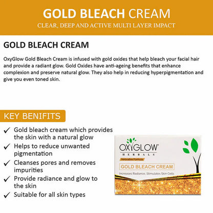 Oxyglow Herbals Gold Bleach Cream - 50 gm