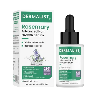 Dermalist Rosemary Hair Growth Serum with 3% Redensyl, 4% AnaGain & 3% Baicapil