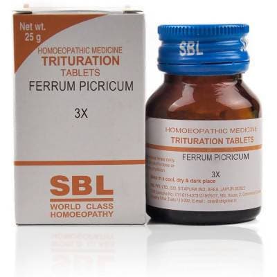 SBL Homeopathy Ferrum Picricum Trituration Tablet -3X